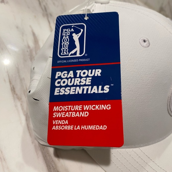 PGA Tour Pro Series Lightweight White Adjustable Golf Hat Baseball Cap NWT - Picture 2 of 9